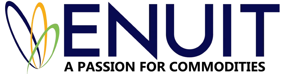 Logo with stylized overlapping curved lines in blue, orange, and green next to the word 'ENUIT' in bold dark blue letters.
